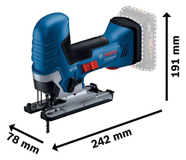 BOSCH-EW Akku-Stichsäge 18V 26mm Professional GST 18V-125 S (solo, C) 500