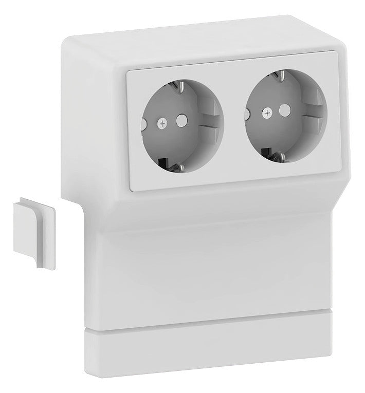 GGK Geräteträger SL-K 2f aws 70x20mm SL-GT (duo) 2x Steckdose