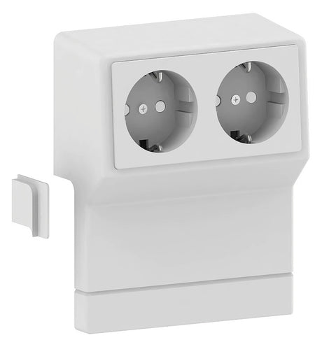 GGK Geräteträger SL-K 2f aws 70x20mm SL-GT (duo) 2x Steckdose