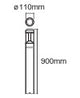 OSRAM-LEDVANC LED-Pollerleuchte 11,5W IP44 3000K 610lm graphit ENDURA STYLE LA