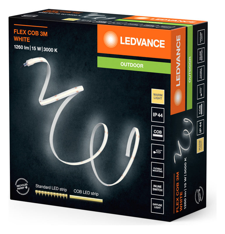 LEDVANCE LED-Lichtband 5W/m ws 3000K AC Flex COB IP44 3M 3000K IP44 220-240V