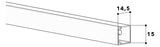 GGK Leitungsführungskanal Kst sbr unbeh LFG 15x15 15x15x2000mm RAL8014