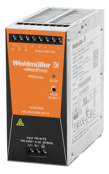 WEIDMÜLLER Wechselstromversorgung UC 10A PRO MAX 240W 24V 10A 22,5-29,5V 240W