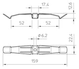 BETTERMANN Kabelbügel zweis 159mm VA 2034 M A2 10xNYM3x1,5mm
