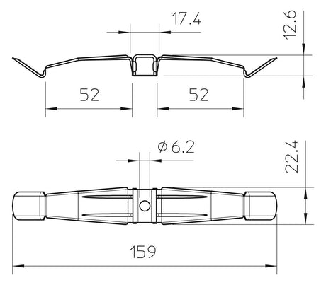BETTERMANN Kabelbügel zweis 159mm VA 2034 M A2 10xNYM3x1,5mm