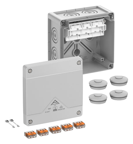 SPELSBERG Abzweigkasten 127x127mm Kst gr Abox Pro SL-4² IP66/IP67/IP69 IK09 hfr