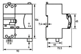 DOEPKE FI-Schutz mit Zusatz 2p 253V 25A DRCCB 5 ST 025-2/0,03-A 0,03A REG A 5TE