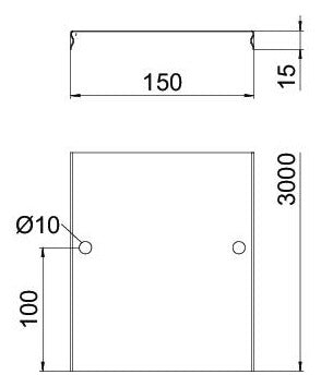BETTERMANN Deckel aufrast 150x3000mm DGRR 150 FT Gitterrinne