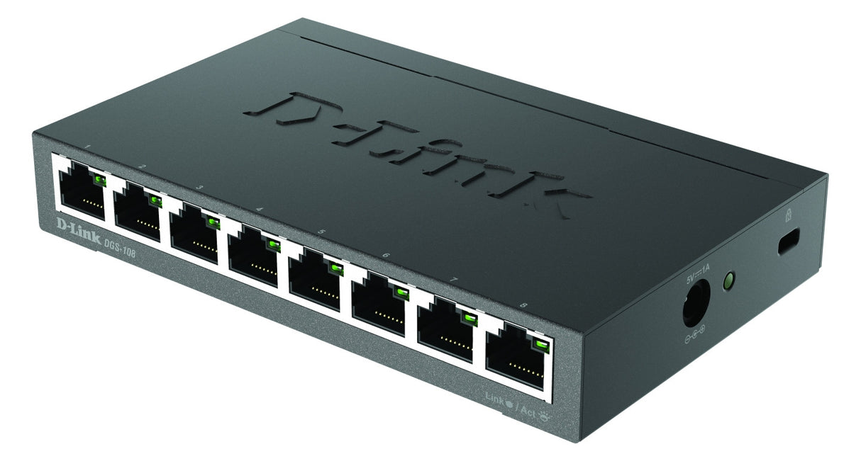 D-Link Tischswitch 8x10/100/1000Mbps DGS-108/E Layer2