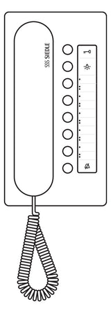 SIEDLE Haustelefon Bus AP ws Rufabschalt Comfort BTC 850-02 W 106x201x46mm