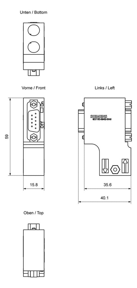 SIEMENS Stecker 6ES7972-0BA52-0XA0