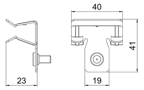 BETTERMANN Trägerklammer M6 10-15mm ST SCVTB 10-15 M6 Zn/AluLam