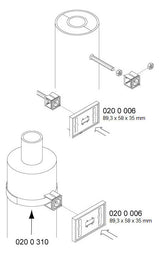 Walraven Schilderhalter IKS-2000 grün 89,3x58x35 PP/PA -15 bis+80C f.Klettband | 0200006