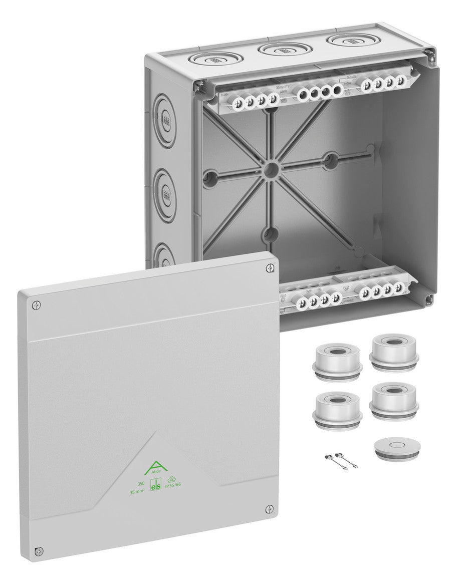 SPELSBERG Abzweigkasten 252x252mm Kst gr Abox 350-35² IP55 IK07 hfr