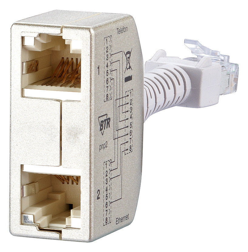 METZ CONNECT Cablesharing Adapter Cat5E 130548-02-E 10/100BT RJ45