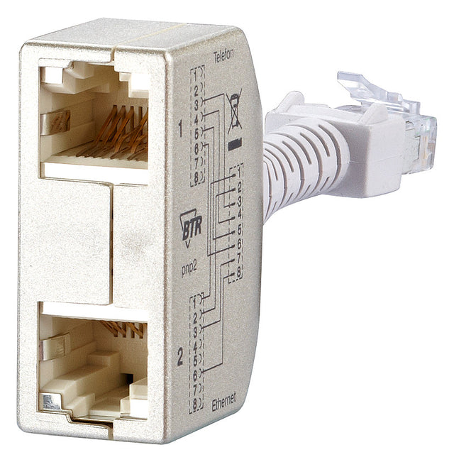 METZ CONNECT Cablesharing Adapter Cat5E 130548-02-E 10/100BT RJ45