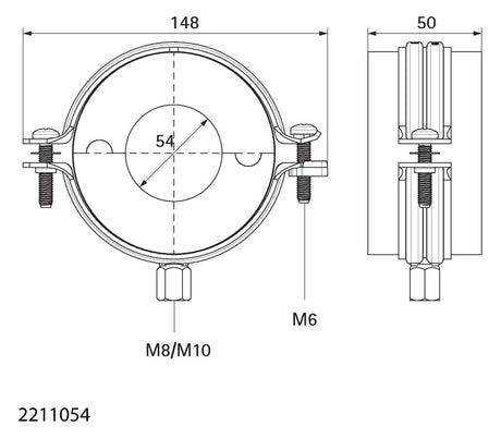 WALRAVEN Kälteschelle BISOFIX E19 54,0 mm Gewinde: M8/M10 -45/+105 C