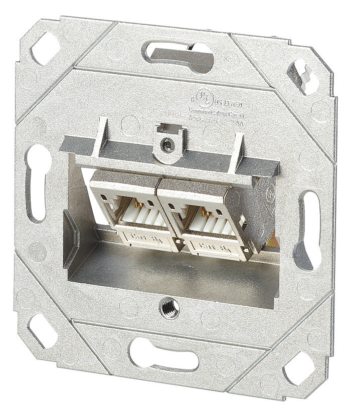 METZ CONNECT Anschlussdose Cat6A 2xRJ45 130B12D21200-E Kanaleinb schräg
