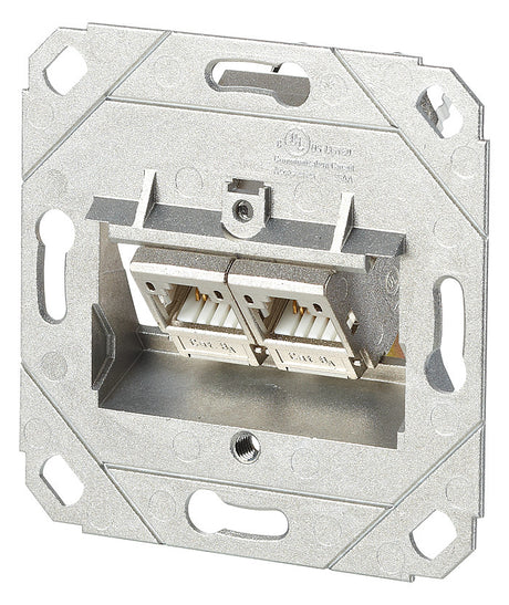 METZ CONNECT Anschlussdose Cat6A 2xRJ45 130B12D21200-E Kanaleinb schräg