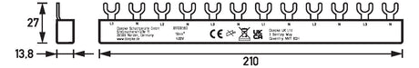 DOEPKE Phasenschiene 3+N 17,5mm 212mm EV-S G 3.1+N.12.120E 10qmm 63A Gabel