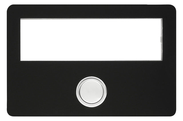 GROTHE Klingeltaster Kst sw AP rechteck ETA 643 LED sw m.Bel m.NamSchild