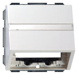 GIRA Zentralplatte Datenanschl 1f rws System 55 087027 Schraubbef