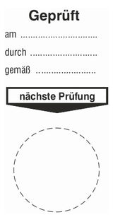 CIMCO Prüfplakette ws Selbstkl m.Beschr 182716 80x40mm  89mm
