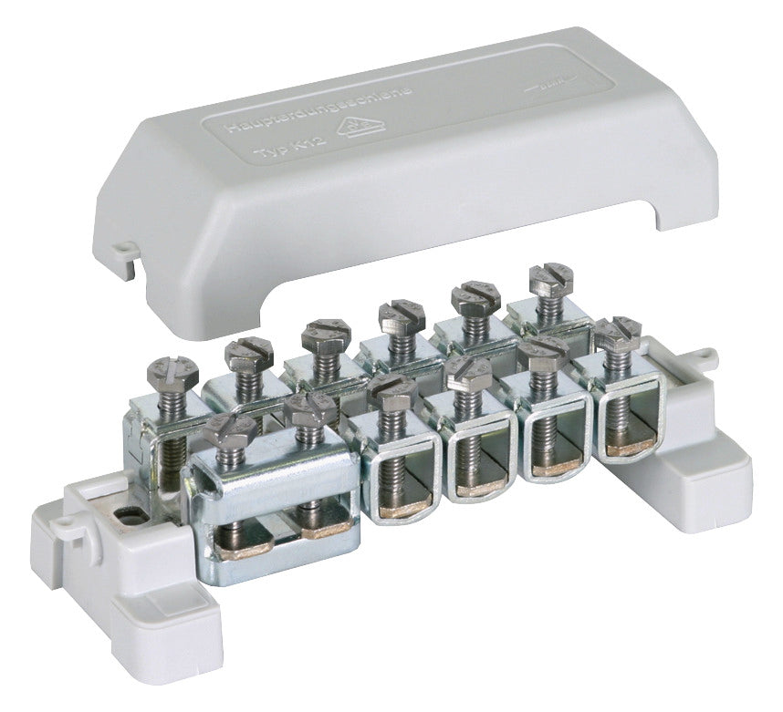 DEHN SE Potentialausgleichschiene 10rndl PAS 11AK 1fl 10ltg Cu m.Haube Aufb_fix