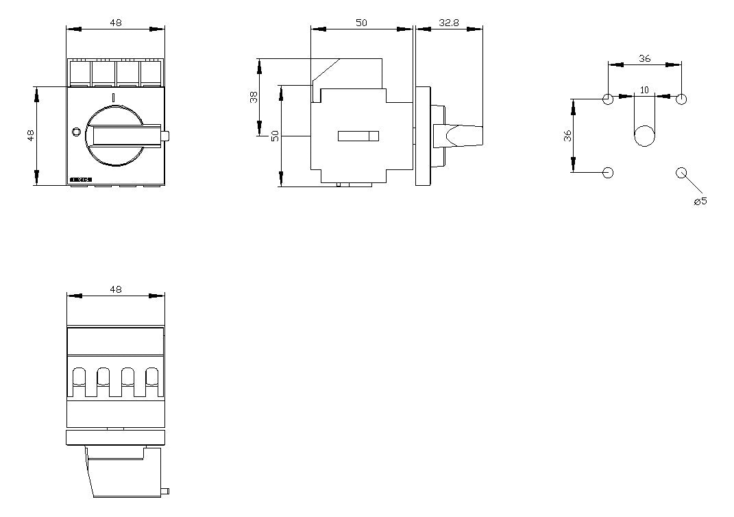 SIEMENS Hauptschalter 16A 3p IP65 Einb 3LD2022-0TK11 Wart/Rep SichSchalt