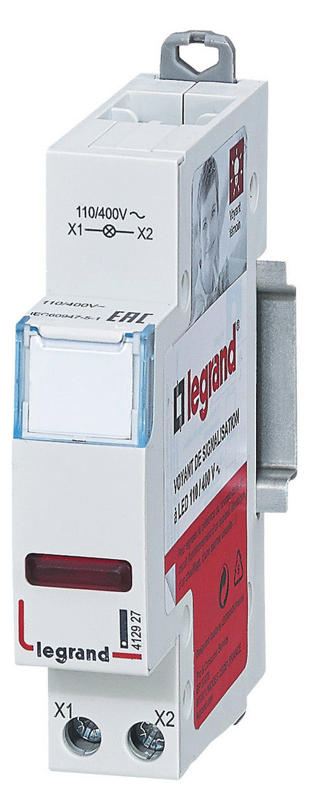 LEGRAND Leuchtmelder REG 400V rt LED AC Legrand 412927 0,5W 1TE 44mm IP20