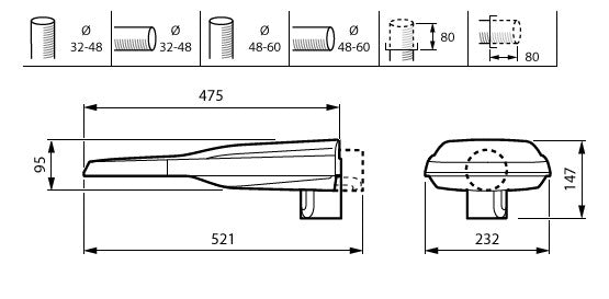 PHILIPS-LICHT LED-Straßenleuchte 31W gr LumiStreet BGP291 LED50-4S/740 I DM11 48