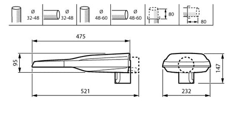 PHILIPS-LICHT LED-Straßenleuchte 31W gr LumiStreet BGP291 LED50-4S/740 I DM11 48