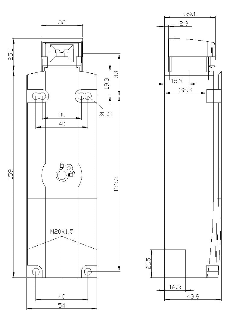 SIEMENS Positionsschalter SichFunkt 2W 3SE5322-0SD21 Ruhestromprinzip Kst