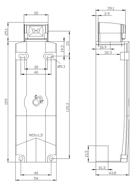 SIEMENS Positionsschalter SichFunkt 2W 3SE5322-0SD21 Ruhestromprinzip Kst