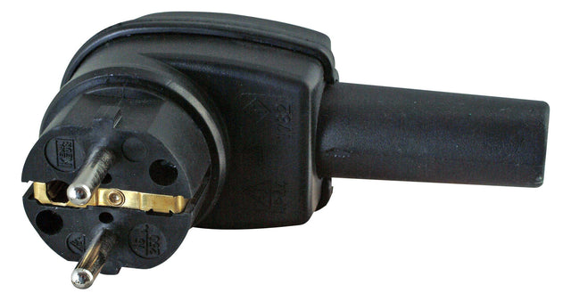 KOPP Schutzkontaktstecker 16A 250V Gummi 178216009 IP44 sw abgew