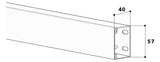 GGK Leitungsführungskanal Kst stgr unbeh LFG 40x60 40x57x2000mm RAL7030