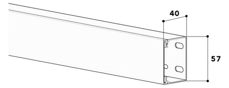 GGK Leitungsführungskanal Kst stgr unbeh LFG 40x60 40x57x2000mm RAL7030
