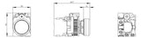 SIEMENS Drucktaster 1f ge rnd  22mm 1S 3SU1100-0AB30-1BA0 29,45x10,4mm IP67K