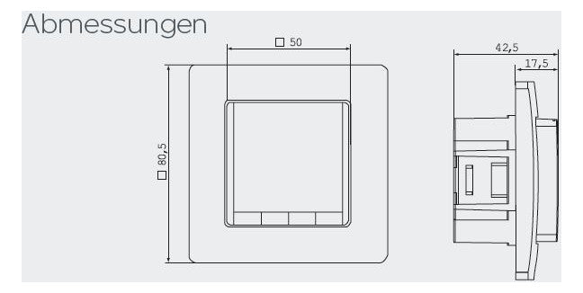 EBERLE Raumthermostat 230V 16A Schließer FIT 3 F / weiß IP30 m.Display