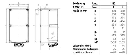 MENNEKES CEE-Steckdose 5p 125A 6h IP67 2162A 400V/rt AP Schraubkl Kst