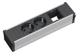 BACHMANN Steckdosenleiste 2/1f sw 0,1m CONI 912.003 35° IP20 1,5qmm