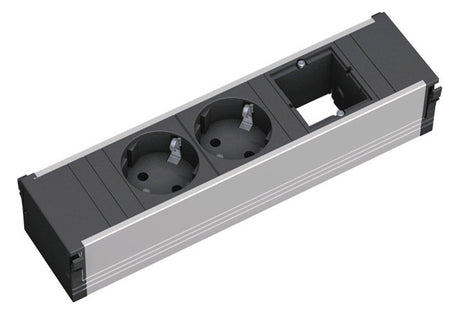 BACHMANN Steckdosenleiste 2/1f sw 0,1m CONI 912.003 35° IP20 1,5qmm