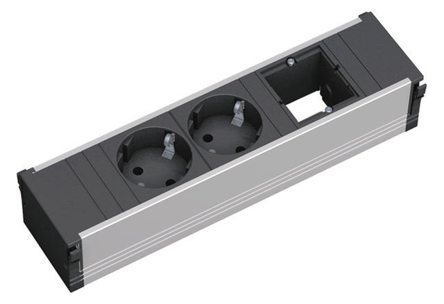 BACHMANN Steckdosenleiste 2/1f sw 0,1m CONI 912.003 35° IP20 1,5qmm
