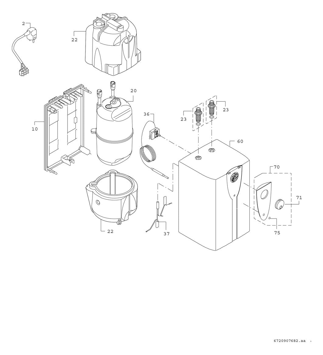 Bosch Kleinspeicher TR1500 TO 5 T offen 390x258x245, 1,8 kW, 5 L, Untertisch | 7736505725