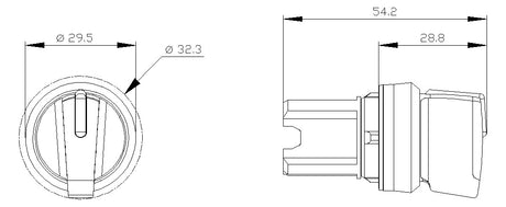 SIEMENS Knebelschalter 3stuf bel.b rnd 3SU1052-2BL10-0AA0  22,3mm