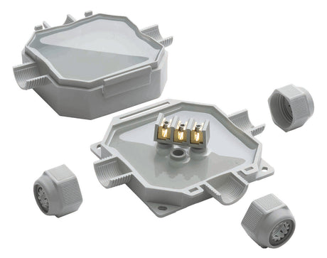 GROTHE Abzweigdose Klemme IP68 6qmm Kst READY BOX 90 90x90x45mm quadrat hfr