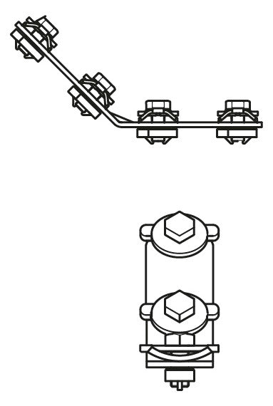WALRAVEN Verbinder RapidRail lang / lang 4 Schiebemuttern ev-f.RapidRail- 135Grad