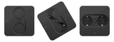 BACHMANN Steckdose 2f sw mt Einb m.BS TWIST 946.101 Klappd IP20
