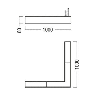 ZUMTOBEL Kupplung/Verbinder L ws 1000mm SUPERSYSTEM SUP2 TRACK H ELEC-FEED CON 4