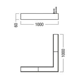 ZUMTOBEL Kupplung/Verbinder L ws 1000mm SUPERSYSTEM SUP2 TRACK H ELEC-FEED CON 4